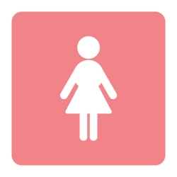 女子トイレのピクトサイン 学校向けピクト