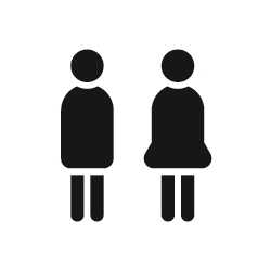 男女トイレのピクトサイン デザイナーピクト