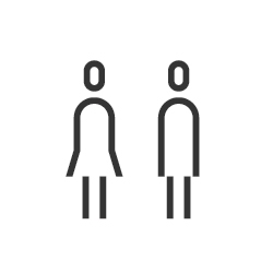 男女トイレのピクトサイン デザイナーピクト