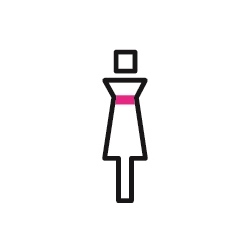 女子トイレのピクトサイン デザイナーピクト