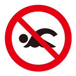 遊泳禁止　ピクトグラム