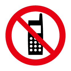 携帯電話使用禁止　ピクトグラム